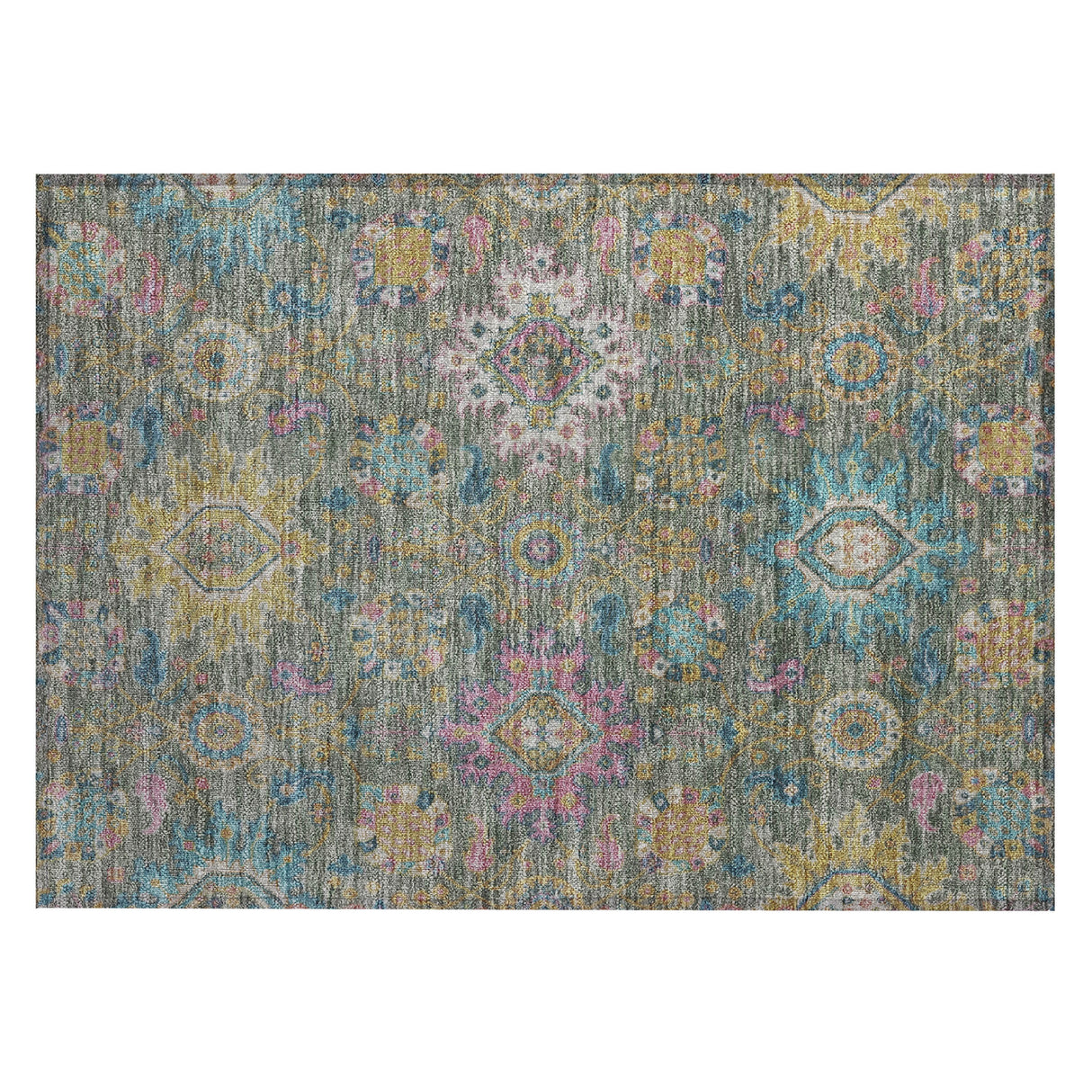 Addison Chantille ACN2151 Medallions Machine Made Traditional Aloe Rug