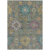 Addison Chantille ACN2151 Medallions Machine Made Traditional Aloe Rug
