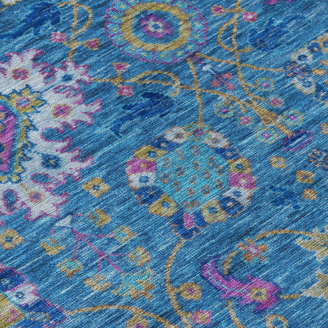 Addison Chantille ACN2151 Medallions Machine Made Traditional Blue Rug