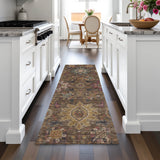 Addison Chantille ACN2151 Medallions Machine Made Traditional Chocolate Rug