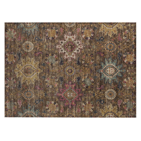 Addison Chantille ACN2151 Medallions Machine Made Traditional Chocolate Rug