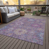 Addison Chantille ACN2151 Medallions Machine Made Traditional Eggplant Rug