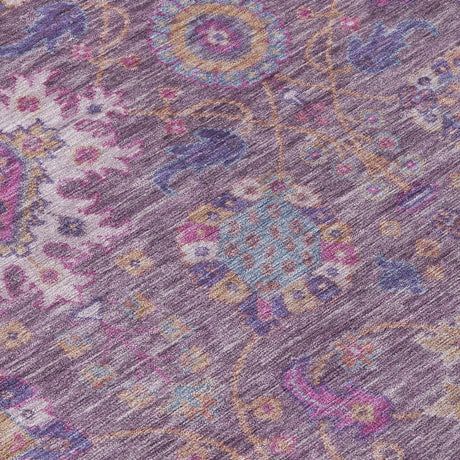 Addison Chantille ACN2151 Medallions Machine Made Traditional Eggplant Rug