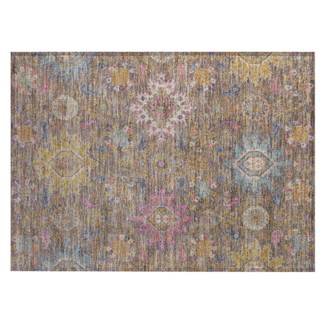 Addison Chantille ACN2151 Medallions Machine Made Traditional Mocha Rug