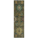 Addison Chantille ACN2151 Medallions Machine Made Traditional Olive Rug