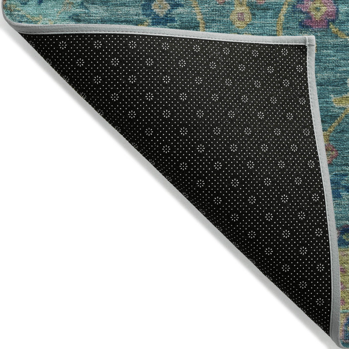 Addison Chantille ACN2151 Medallions Machine Made Traditional Teal Rug