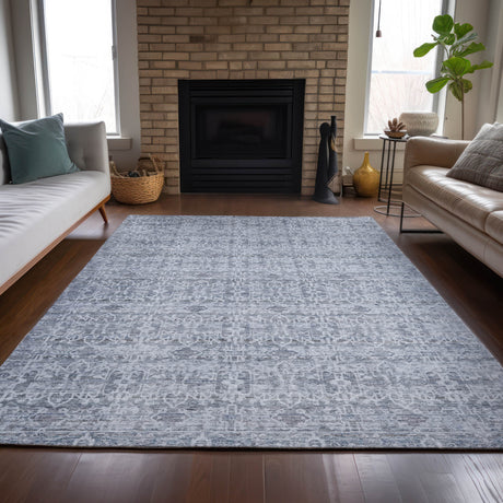 Addison Chantille ACN2152 Stripes Machine Made Transitional Blue Rug