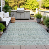 Addison Chantille ACN2152 Stripes Machine Made Transitional Teal Rug