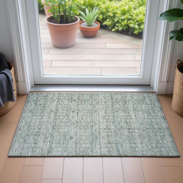 Addison Chantille ACN2152 Stripes Machine Made Transitional Teal Rug