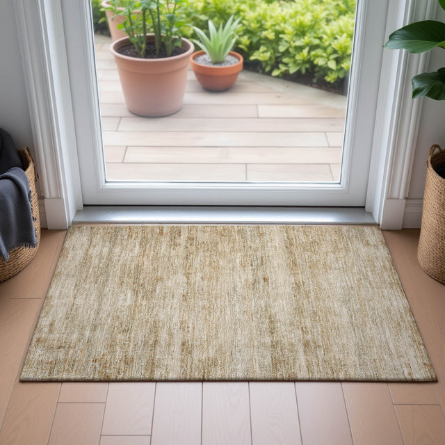 Addison Chantille ACN2154 Stripes Machine Made Transitional Brown Rug