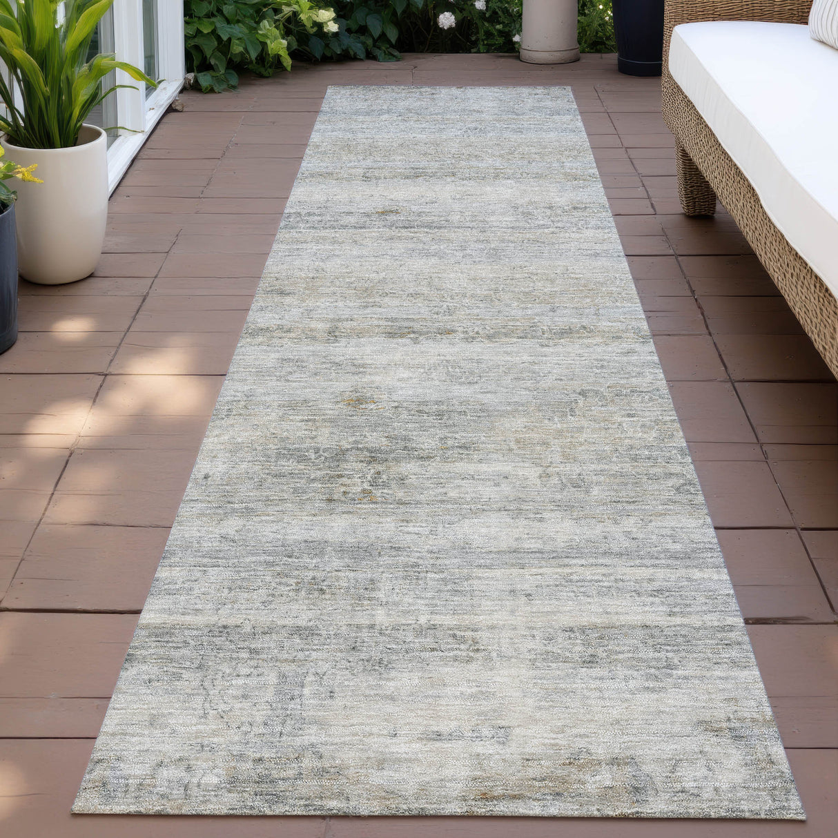 Addison Chantille ACN2154 Stripes Machine Made Transitional Granite Rug