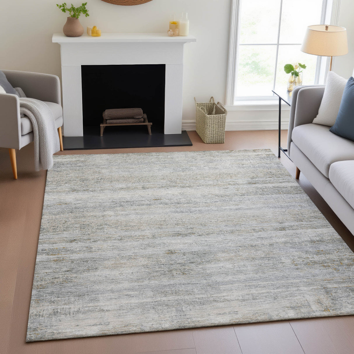 Addison Chantille ACN2154 Stripes Machine Made Transitional Granite Rug