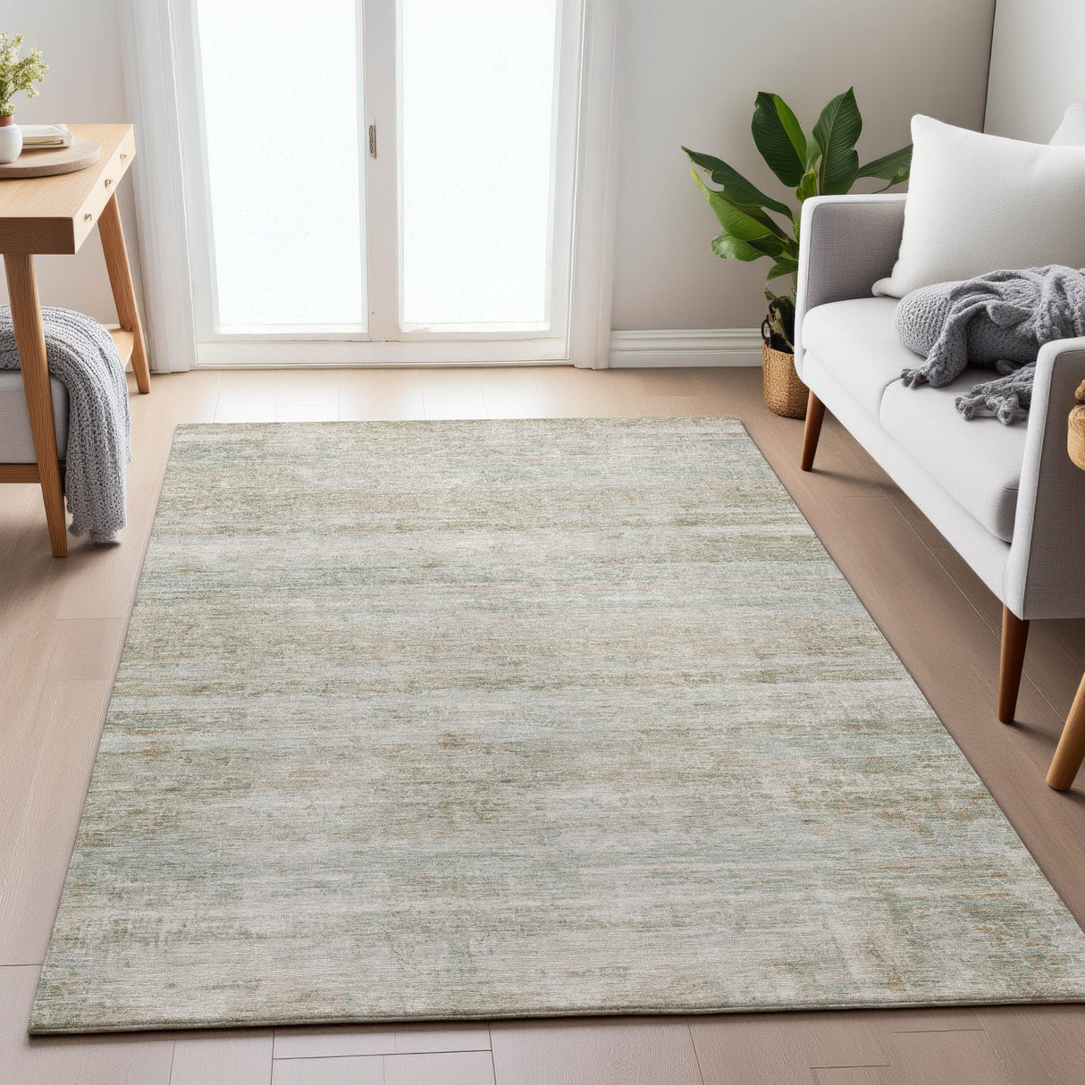 Addison Chantille ACN2154 Stripes Machine Made Transitional Putty Rug