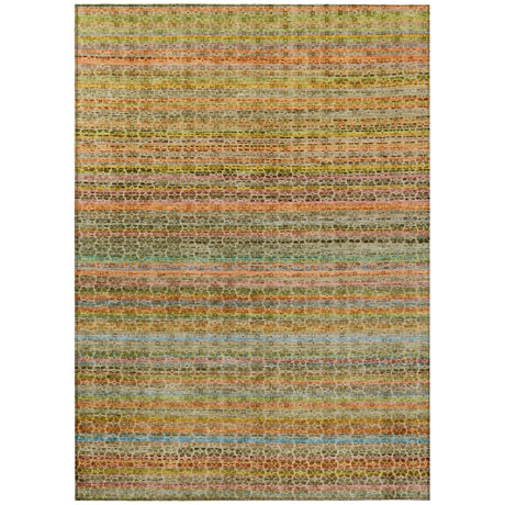 Addison Chantille ACN2155 Stripes Machine Made Transitional Coral Rug
