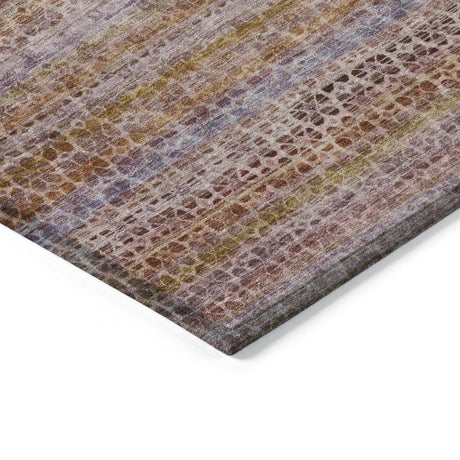 Addison Chantille ACN2155 Stripes Machine Made Transitional Khaki Rug