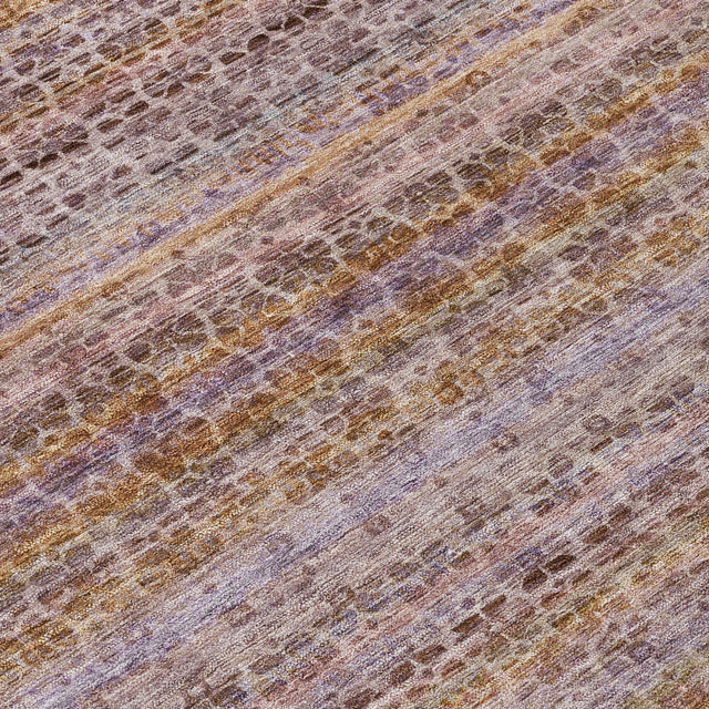 Addison Chantille ACN2155 Stripes Machine Made Transitional Khaki Rug