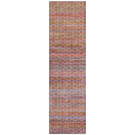 Addison Chantille ACN2155 Stripes Machine Made Transitional Pink Rug