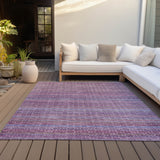 Addison Chantille ACN2155 Stripes Machine Made Transitional Purple Rug