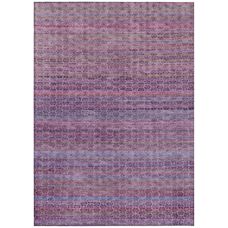 Addison Chantille ACN2155 Stripes Machine Made Transitional Purple Rug