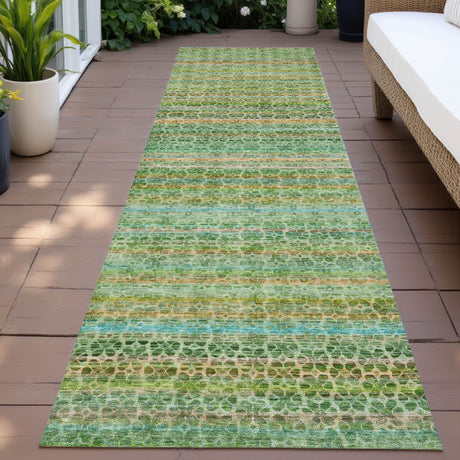 Addison Chantille ACN2155 Stripes Machine Made Transitional Teal Rug
