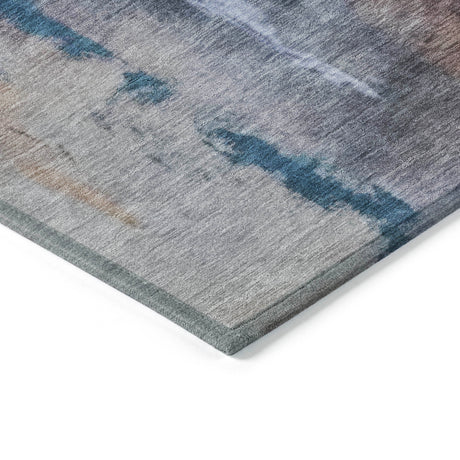 Addison Chantille ACN2157 Abstract Machine Made Transitional Blue Rug