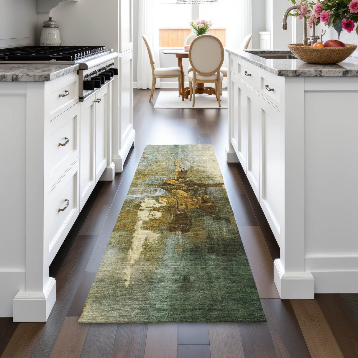 Addison Chantille ACN2157 Abstract Machine Made Transitional Brown Rug
