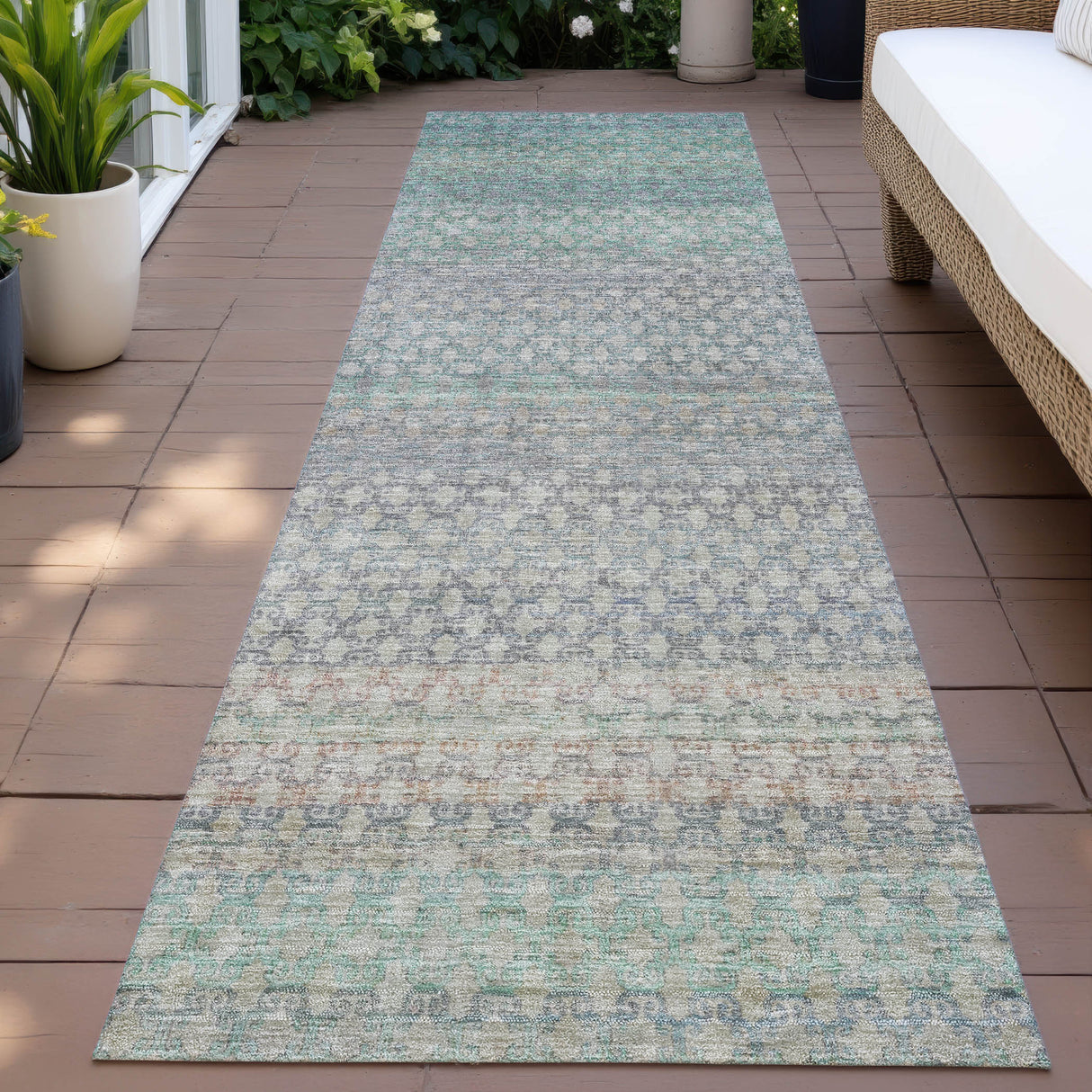 Addison Chantille ACN2158 Abstract Machine Made Transitional Beige Rug