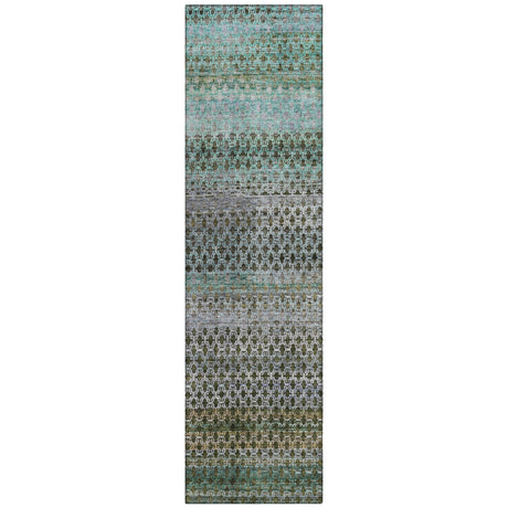 Addison Chantille ACN2158 Abstract Machine Made Transitional Green Rug