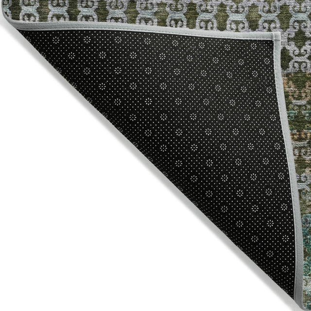 Addison Chantille ACN2158 Abstract Machine Made Transitional Green Rug