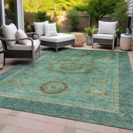 Addison Chantille ACN2159 Global Machine Made Traditional Green Rug