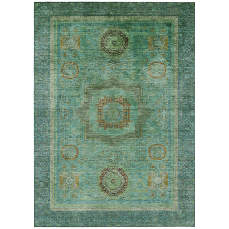 Addison Chantille ACN2159 Global Machine Made Traditional Green Rug