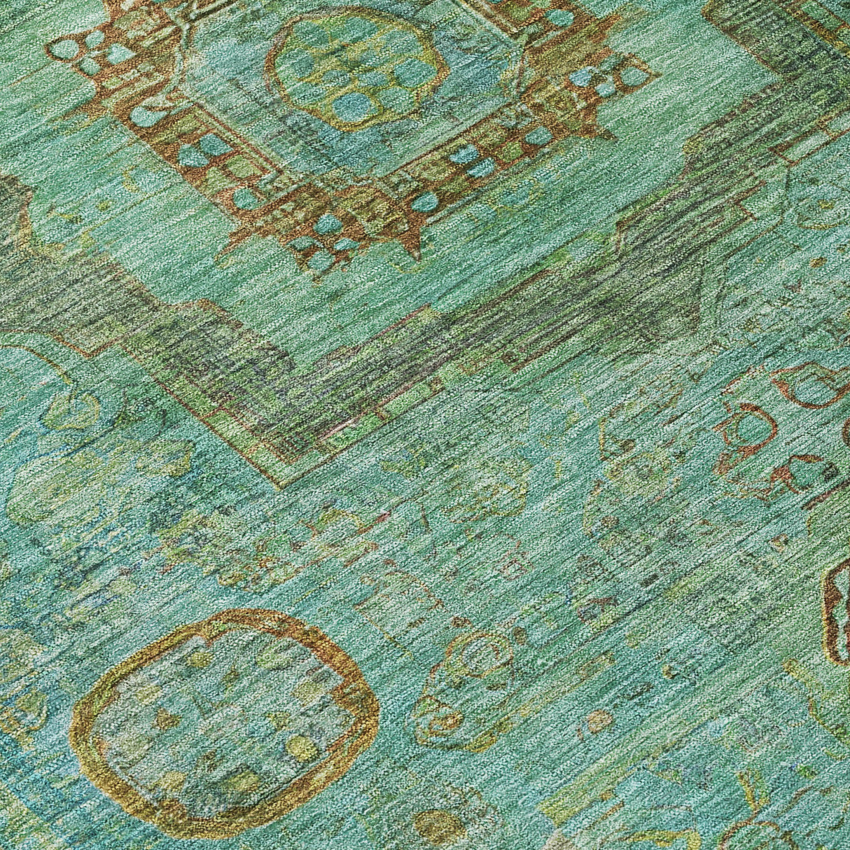 Addison Chantille ACN2159 Global Machine Made Traditional Green Rug