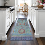 Addison Chantille ACN2159 Global Machine Made Traditional Teal Rug