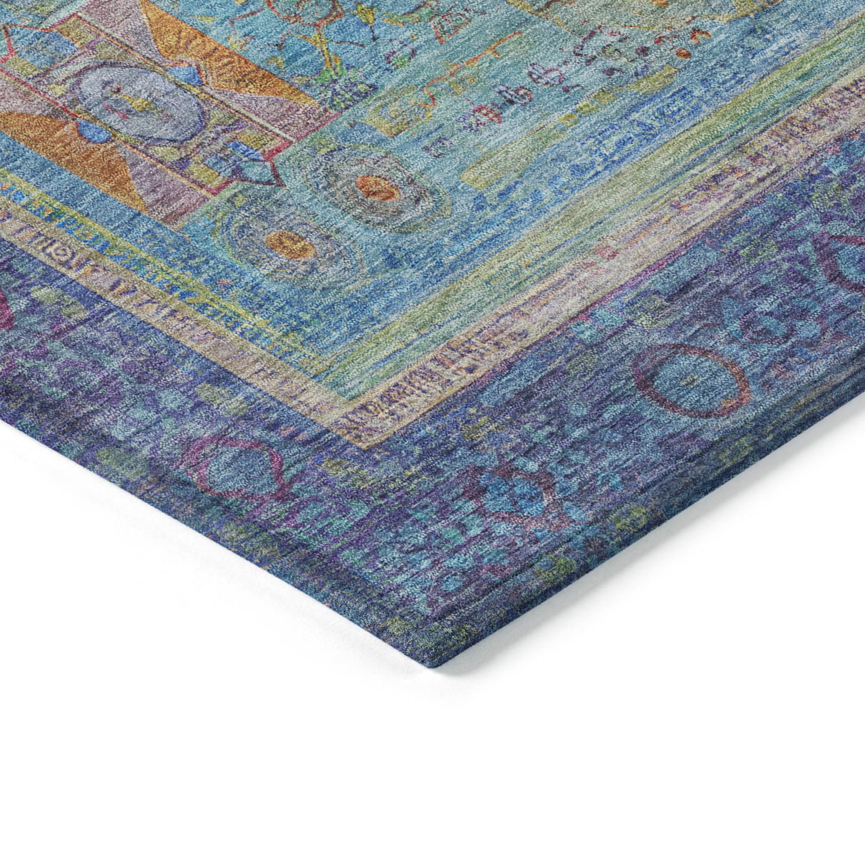 Addison Chantille ACN2159 Global Machine Made Traditional Teal Rug