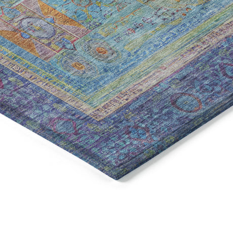 Addison Chantille ACN2159 Global Machine Made Traditional Teal Rug