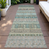 Addison Chantille ACN2160 Stripes Machine Made Transitional Aloe Rug
