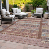 Addison Chantille ACN2160 Stripes Machine Made Transitional Paprika Rug