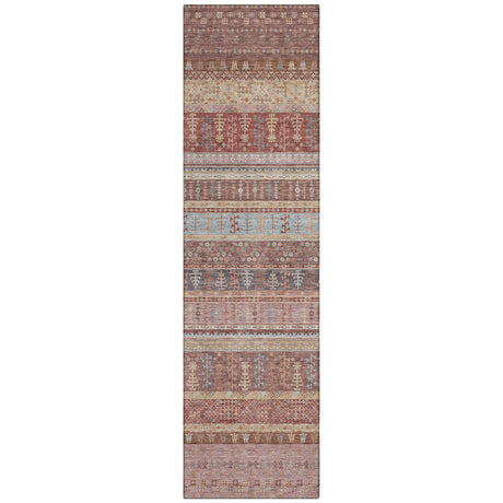 Addison Chantille ACN2160 Stripes Machine Made Transitional Paprika Rug