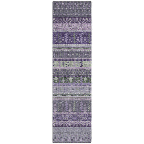Addison Chantille ACN2160 Stripes Machine Made Transitional Purple Rug