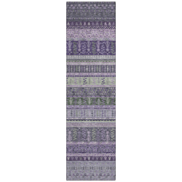 Addison Chantille ACN2160 Stripes Machine Made Transitional Purple Rug
