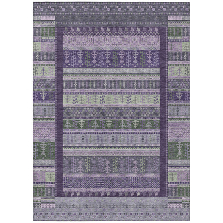 Addison Chantille ACN2160 Stripes Machine Made Transitional Purple Rug