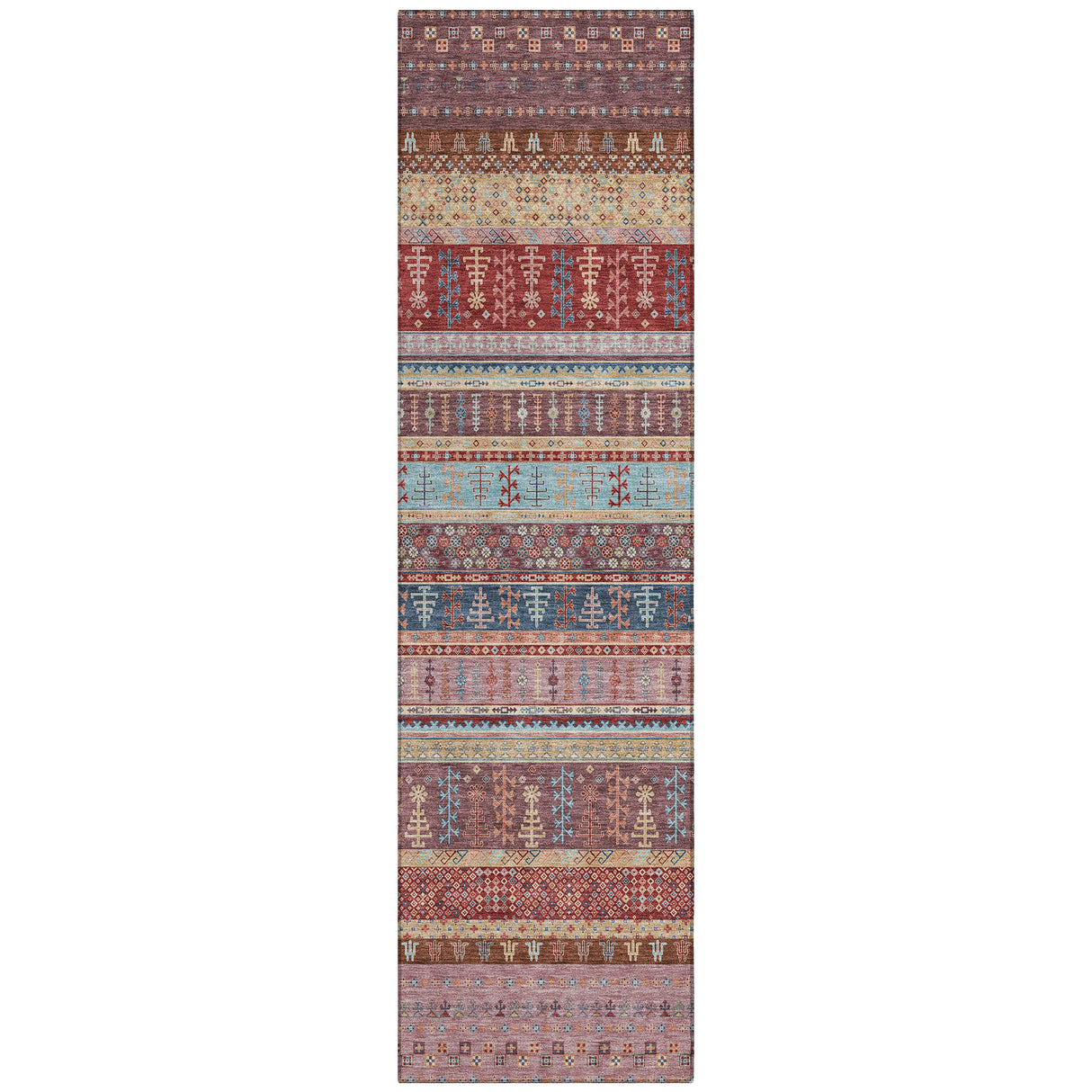 Addison Chantille ACN2160 Stripes Machine Made Transitional Red Rug