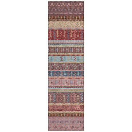 Addison Chantille ACN2160 Stripes Machine Made Transitional Red Rug