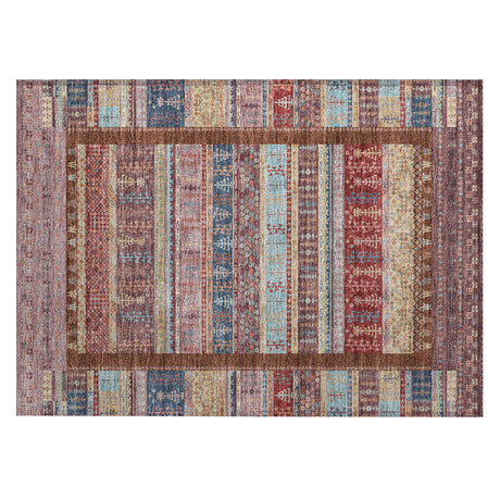 Addison Chantille ACN2160 Stripes Machine Made Transitional Red Rug