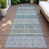 Addison Chantille ACN2160 Stripes Machine Made Transitional Teal Rug