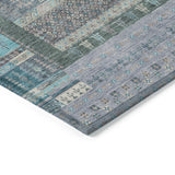 Addison Chantille ACN2160 Stripes Machine Made Transitional Teal Rug