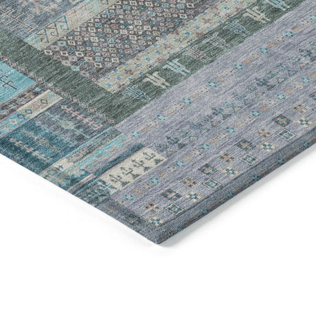 Addison Chantille ACN2160 Stripes Machine Made Transitional Teal Rug