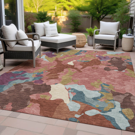 Addison Chantille ACN2161 Modern Machine Made Transitional Pink Rug