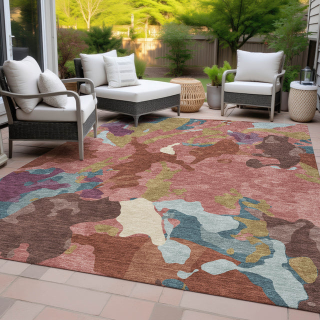Addison Chantille ACN2161 Modern Machine Made Transitional Pink Rug