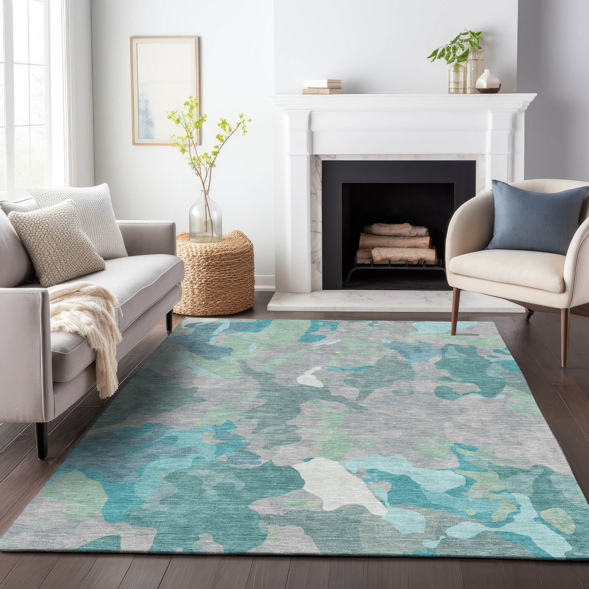 Addison Chantille ACN2161 Modern Machine Made Transitional Taupe Rug